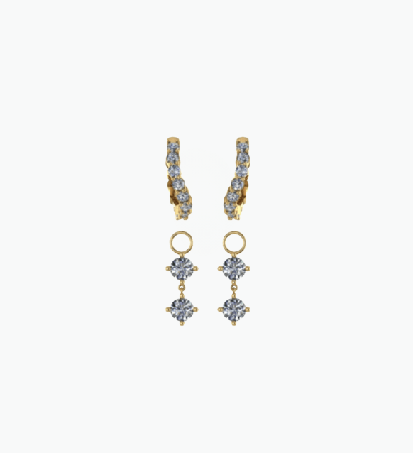 Rari 10kt Perlage Single Hoop Charm