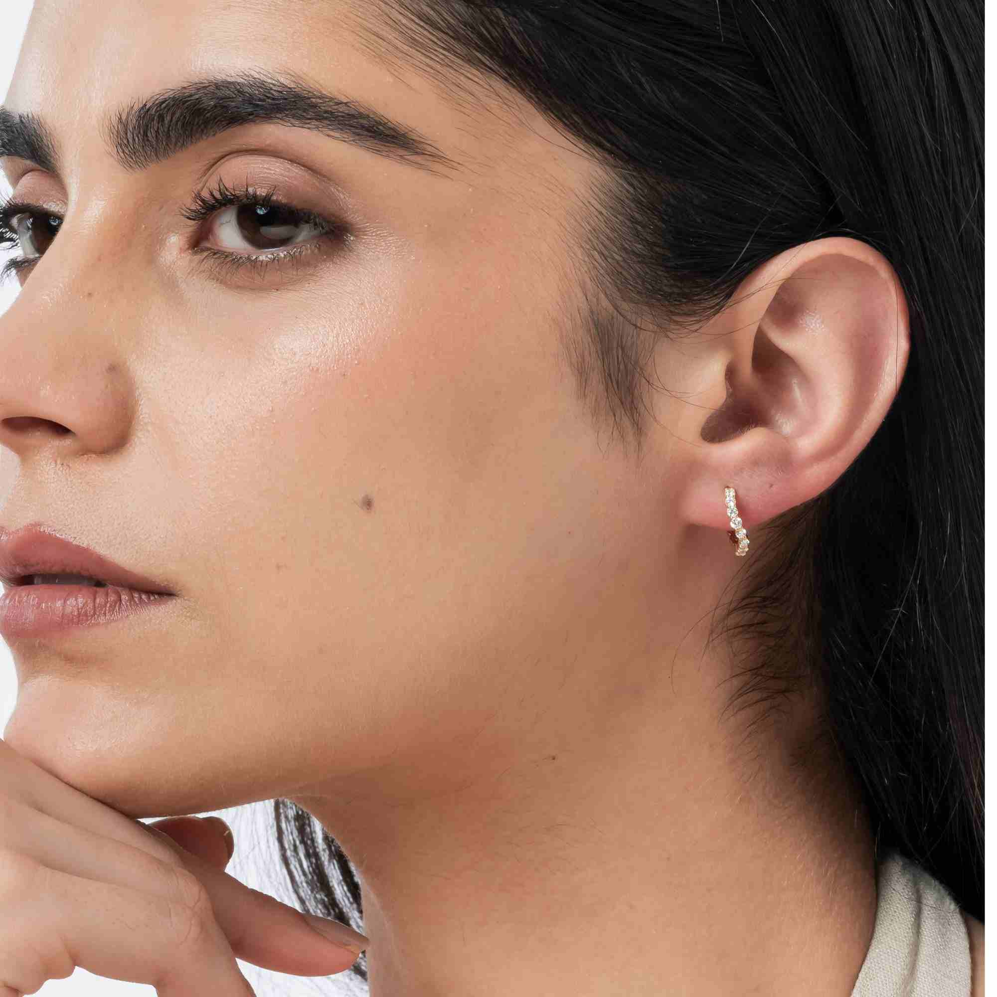 Solene Diamond Hoop