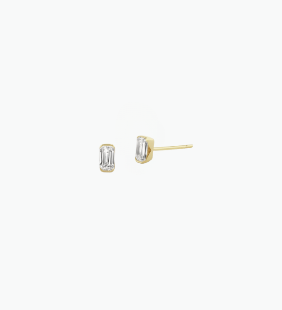 Vera Emerald Diamond Stud 