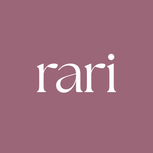 White 'rari' logo on a maroon background